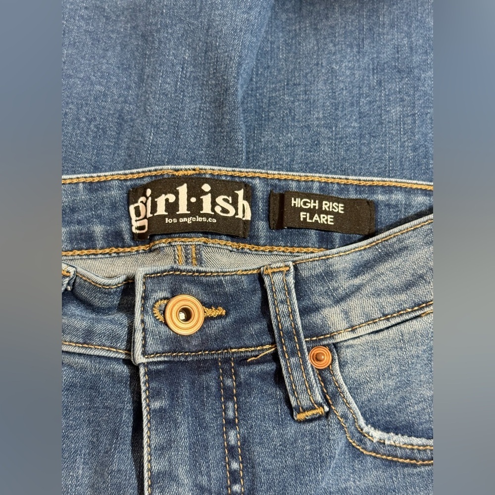 Girl-ish High Rise Flare Jeans - Picture 6 of 6